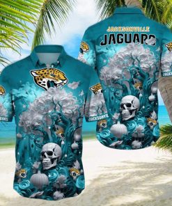 NFL Jacksonville Jaguars Halloween Skull Pumpkin Hawaiian Shirt