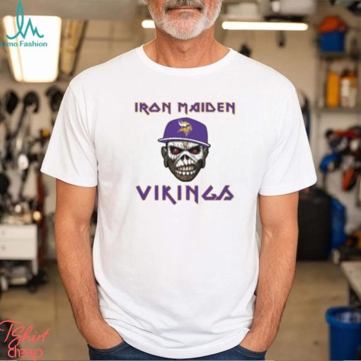 NFL Minnesota Vikings Iron Maiden Rock Band Music Football Sports T Shirt