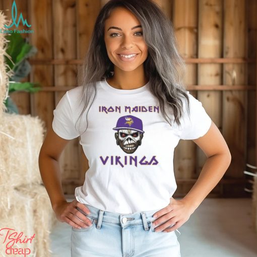 NFL Minnesota Vikings Iron Maiden Rock Band Music Football Sports T Shirt