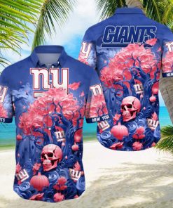 NFL New York Giants Halloween Skull Pumpkin Hawaiian Shirt