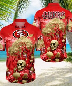 NFL San Francisco 49ers Halloween Skull Pumpkin Hawaiian Shirt