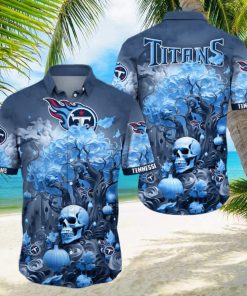 NFL Tennessee Titans Halloween Skull Pumpkin Hawaiian Shirt