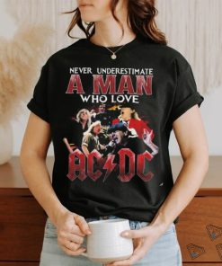 Never Underestimate A Man Who Love Acdc 2024 T Shirt