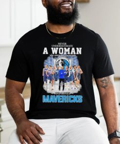 Never Underestimate A Woman Who Understands Basketball And Loves Dallas Mavericks 2024 Western Conference Finals Signatures Shirt