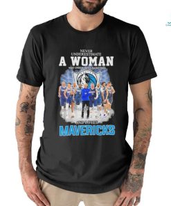 Never Underestimate A Woman Who Understands Basketball And Loves Dallas Mavericks 2024 Western Conference Finals Signatures Shirt