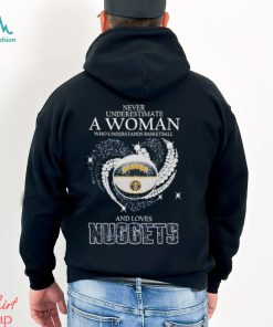 Never Underestimate A Woman Who Understands Basketball And Loves Denver Nuggets T Shirt