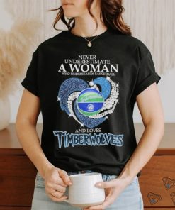 Never Underestimate A Woman Who Understands Basketball And Loves Minnesota Timberwolves Diamonds 2024 Shirt