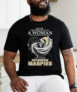 Never Underestimate A Woman Who Understands Football And Loves Collingwood Magpies Diamonds 2024 Shirt