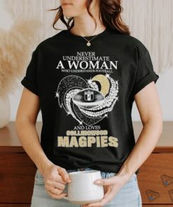 Never Underestimate A Woman Who Understands Football And Loves Collingwood Magpies Diamonds 2024 Shirt