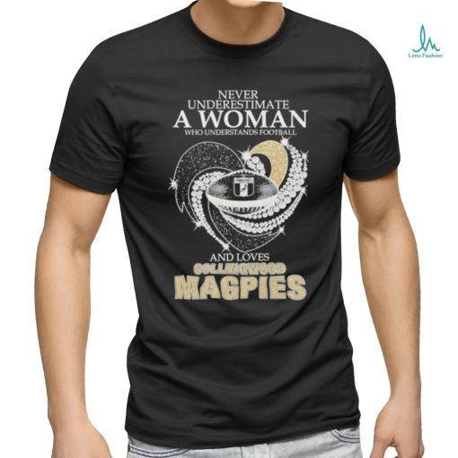 Never Underestimate A Woman Who Understands Football And Loves Collingwood Magpies Diamonds 2024 Shirt