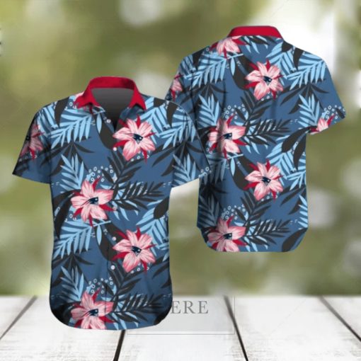 New England Patriots Hawaiian Tracksuit Floral Outfits Button Shirt Beach Shorts