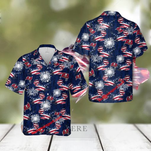 New NFL Tampa Bay Buccaneers Memory Eagle Pattern Summer 3D Hawaiian Shirt For Independence Day