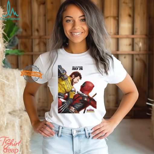 New Official Poster For Deadpool And Wolverine Releasing In Theaters On July 26 Vintage T Shirt