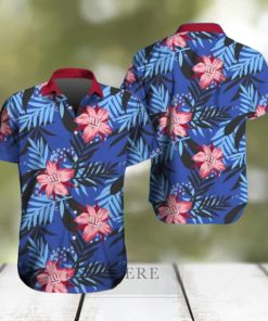 New York Giants Hawaiian Tracksuit Floral Outfits Button Down Shirt Beach Shorts