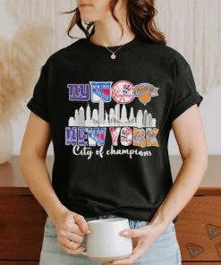 New York Giants New York Rangers Yankees Knicks City Of Champions 2024 Shirt
