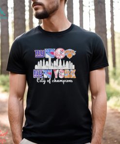 New York Giants New York Rangers Yankees Knicks City Of Champions T shirt