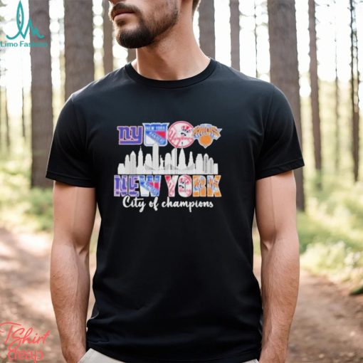 New York Giants New York Rangers Yankees Knicks City Of Champions T shirt