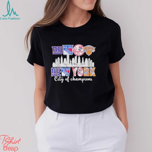 New York Giants New York Rangers Yankees Knicks City Of Champions T shirt