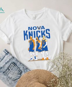 New York Knicks Josh Hart Jalen Brunson and Donte DiVincenzo Nova Knicks art shirt