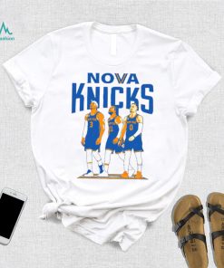 New York Knicks Josh Hart Jalen Brunson and Donte DiVincenzo Nova Knicks art shirt