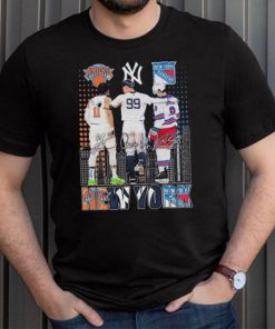 New York Knicks x New York Yankees x New York Rangers Signatures Shirt