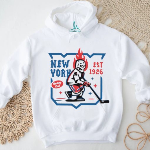 New York Rangers Hockey Club est 1926 skull shirt
