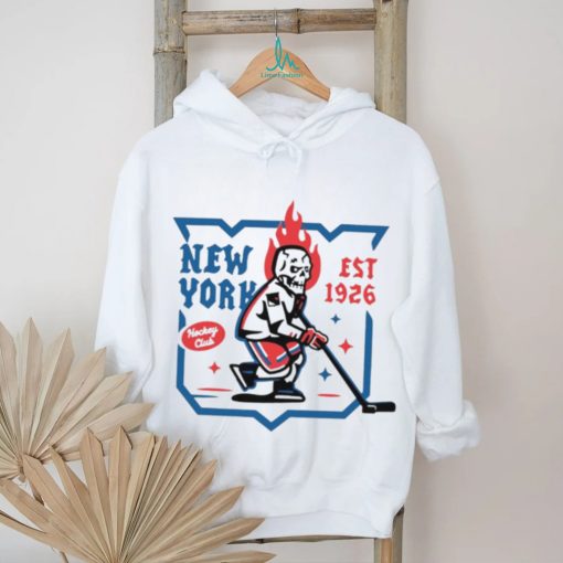 New York Rangers Hockey Club est 1926 skull shirt