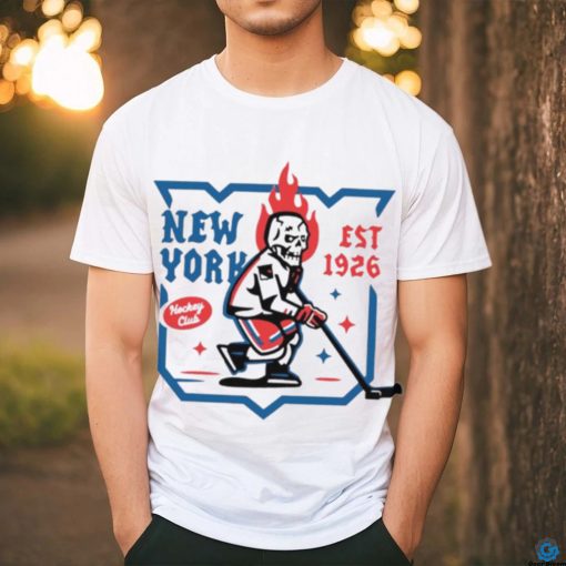 New York Rangers Hockey Club est 1926 skull shirt