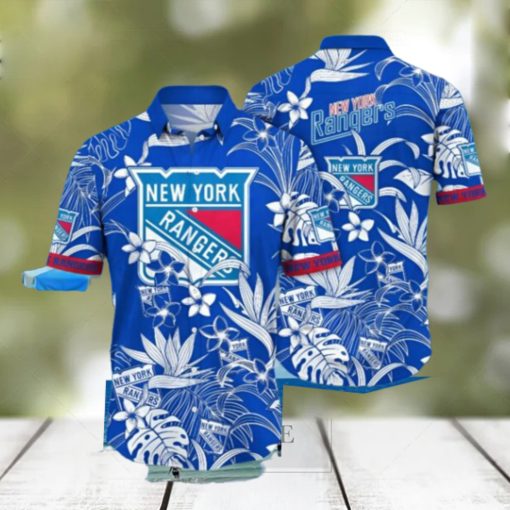 New York Rangers NHL Hawaiian Shirt Hiking Aloha Shirt