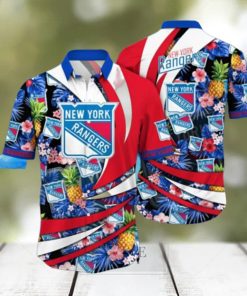 New York Rangers NHL Hawaiian Shirt Leisure Aloha Shirt