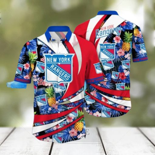 New York Rangers NHL Hawaiian Shirt Leisure Aloha Shirt