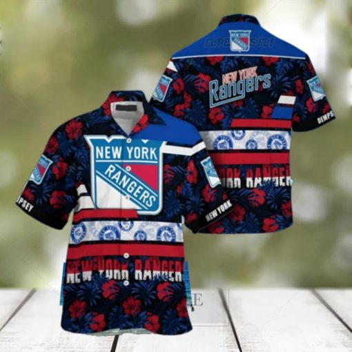 New York Rangers NHL Hawaiian Shirt Summer Beach