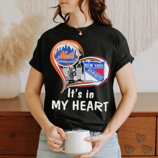 New York Rangers New York Mets It’s In My Heart Forever T Shirt