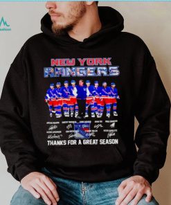 New York Rangers thank you for a greats season 2024 signatures shirt