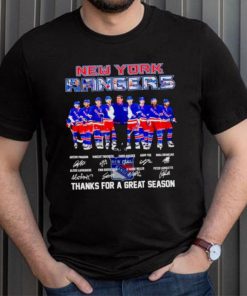 New York Rangers thank you for a greats season 2024 signatures shirt