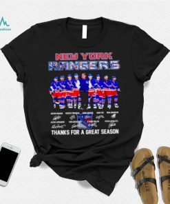 New York Rangers thank you for a greats season 2024 signatures shirt