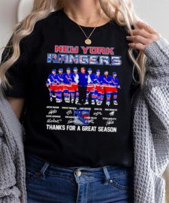 New York Rangers thank you for a greats season 2024 signatures shirt
