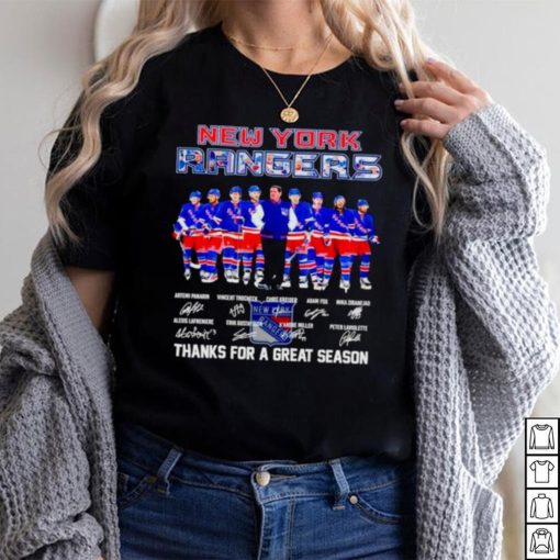 New York Rangers thank you for a greats season 2024 signatures shirt