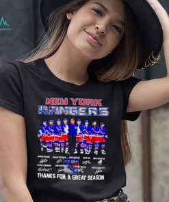 New York Rangers thank you for a greats season 2024 signatures shirt