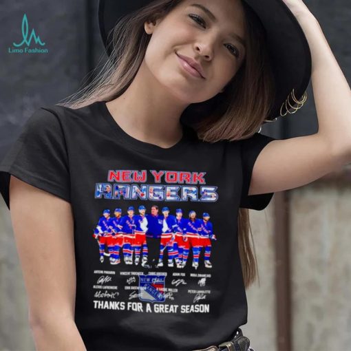 New York Rangers thank you for a greats season 2024 signatures shirt