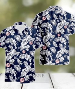 New York Yankees Tropical Leaf 3D Printed Hawaiian Shirt Beach Team Gift