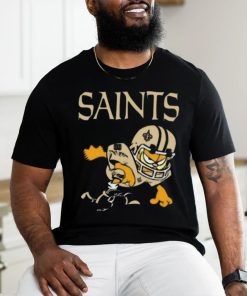 New orleans saints garfield cat grumpy football player shirt
