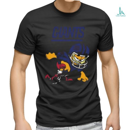 New york giants garfield cat grumpy football player shirt