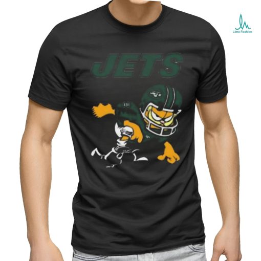 New york jets garfield cat grumpy football player shirt