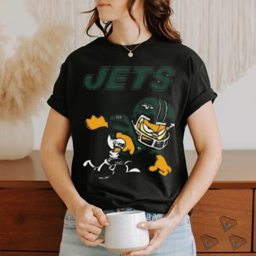 New york jets garfield cat grumpy football player shirt