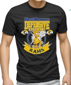 Nice NFL Los Angeles Rams Bart Simpson Defensive Dude Logo Shirt