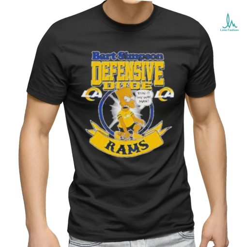 Nice NFL Los Angeles Rams Bart Simpson Defensive Dude Logo Shirt