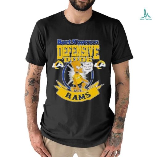 Nice NFL Los Angeles Rams Bart Simpson Defensive Dude Logo Shirt