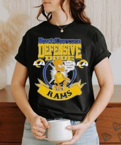 Nice NFL Los Angeles Rams Bart Simpson Defensive Dude Logo Shirt