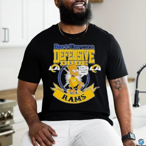 Nice NFL Los Angeles Rams Bart Simpson Defensive Dude Logo Shirt